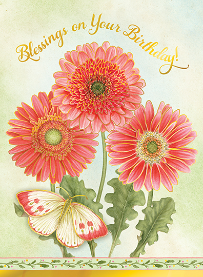 Blessings on your Birthday - Gerber Daisies