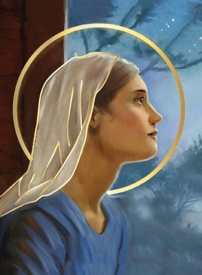 Blessed Mother with Halo