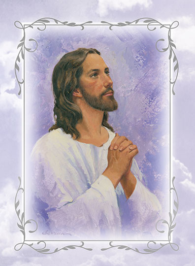 Jesus Praying - Purple