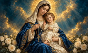 in honor of Our Lady of the Rosary.
